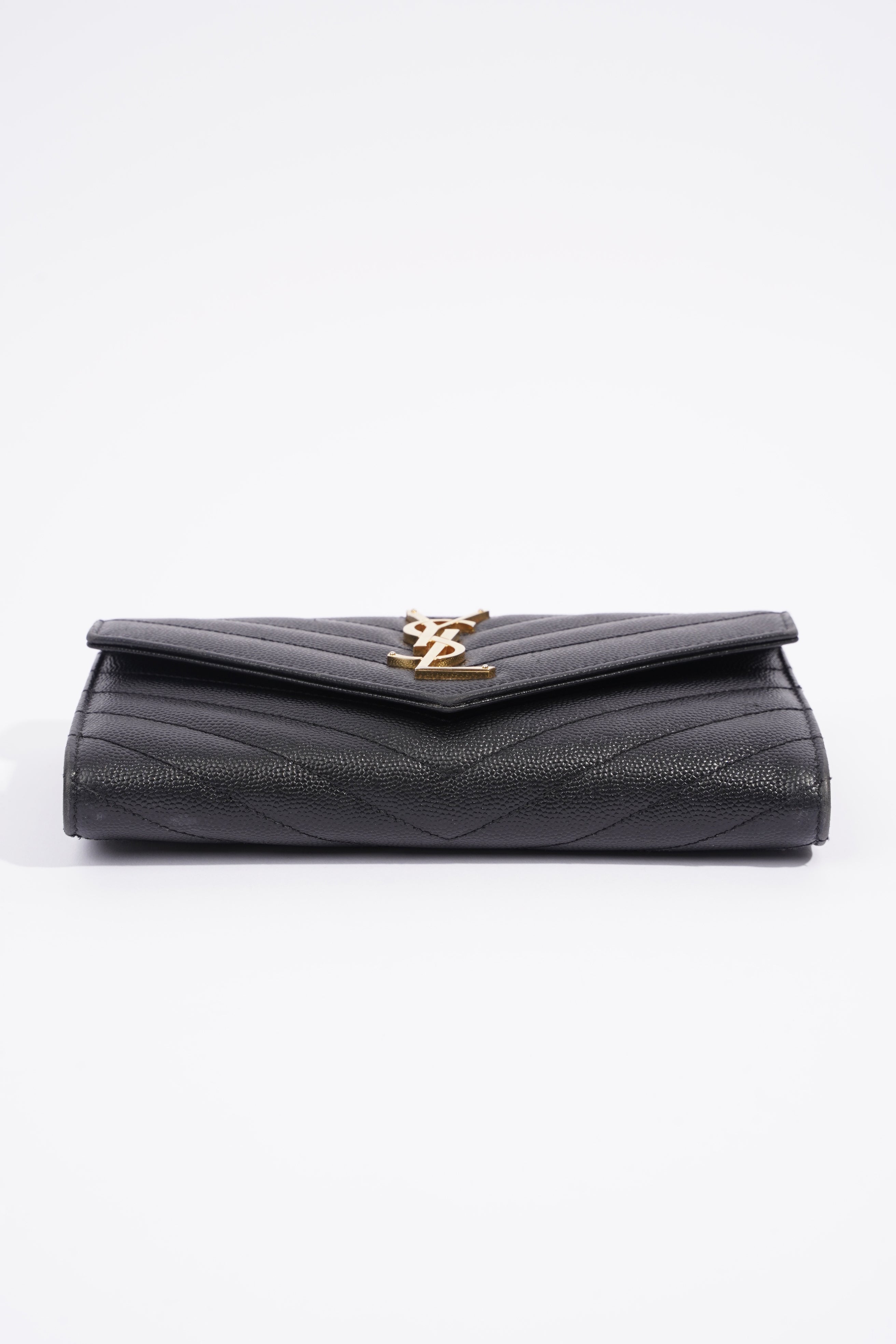 Saint Laurent Cassandre Matelasse Black Embossed Leather Large