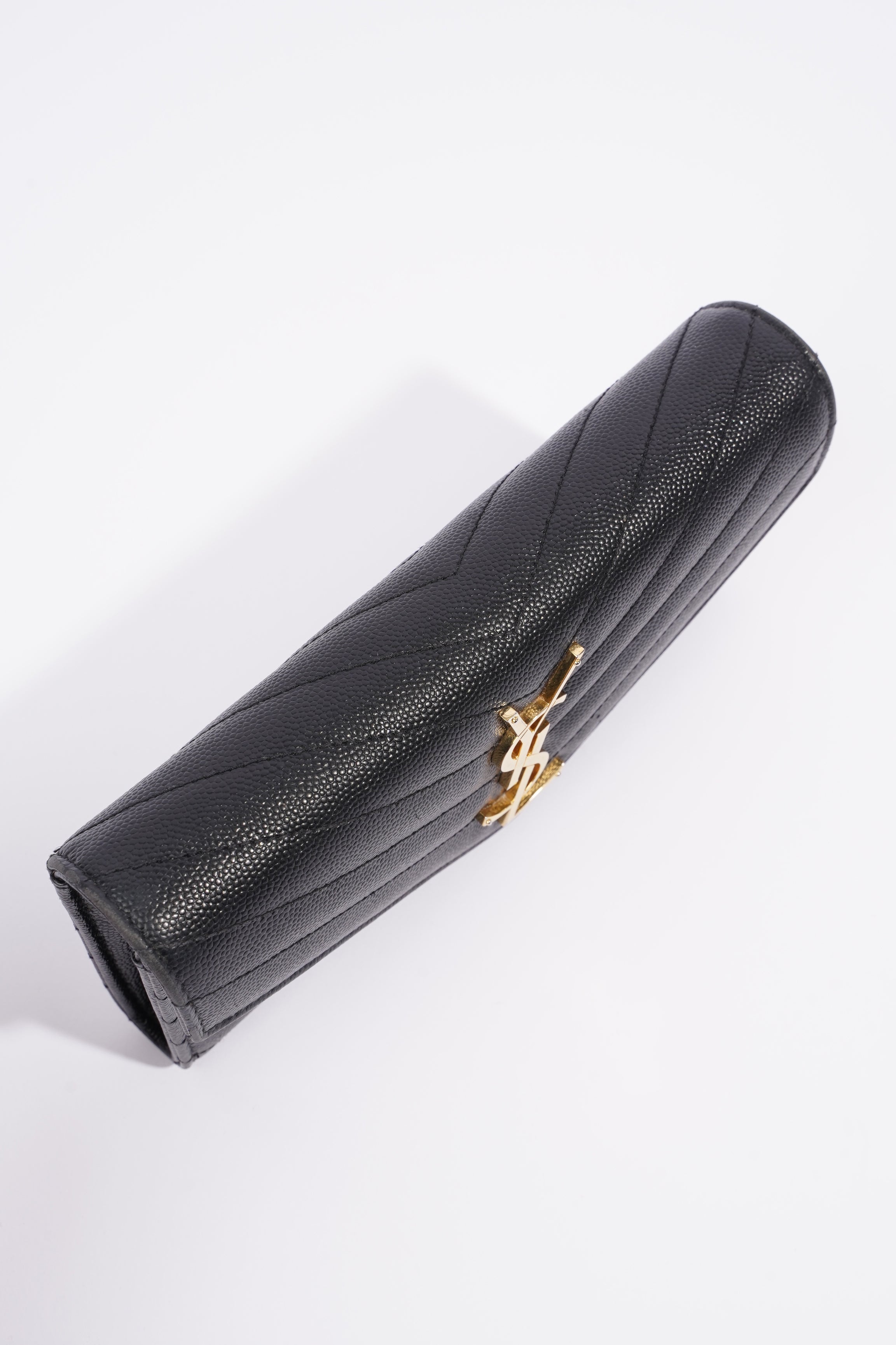 Saint Laurent Cassandre Matelasse Black Embossed Leather Large