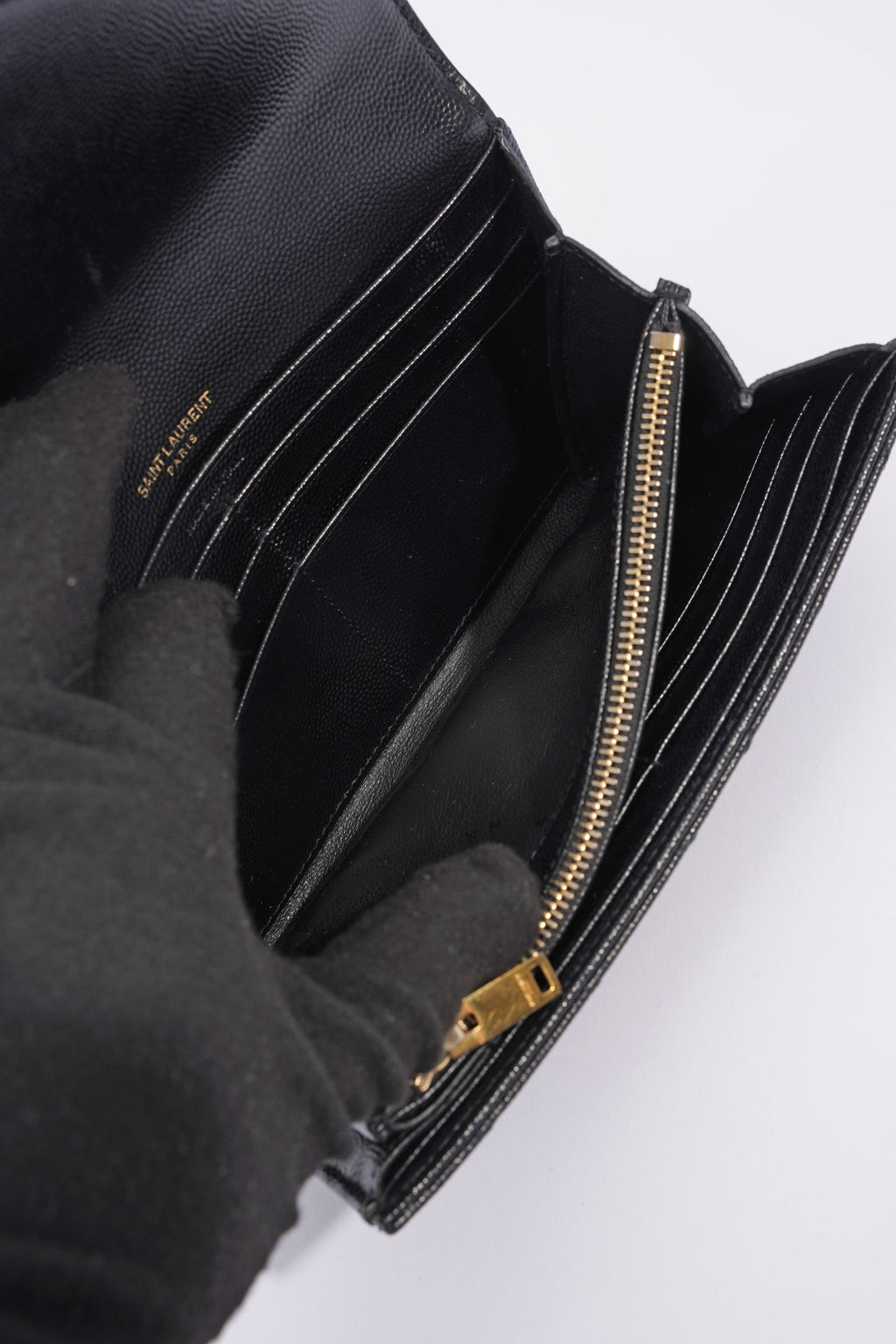 Saint Laurent Cassandre Matelasse Black Embossed Leather Large