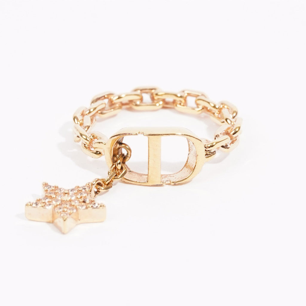 Christian Dior Petit CD Ring Gold Gold Plated M