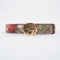 Gucci Interlocking Belt Supreme / Floral Coated Canvas 75cm 30"