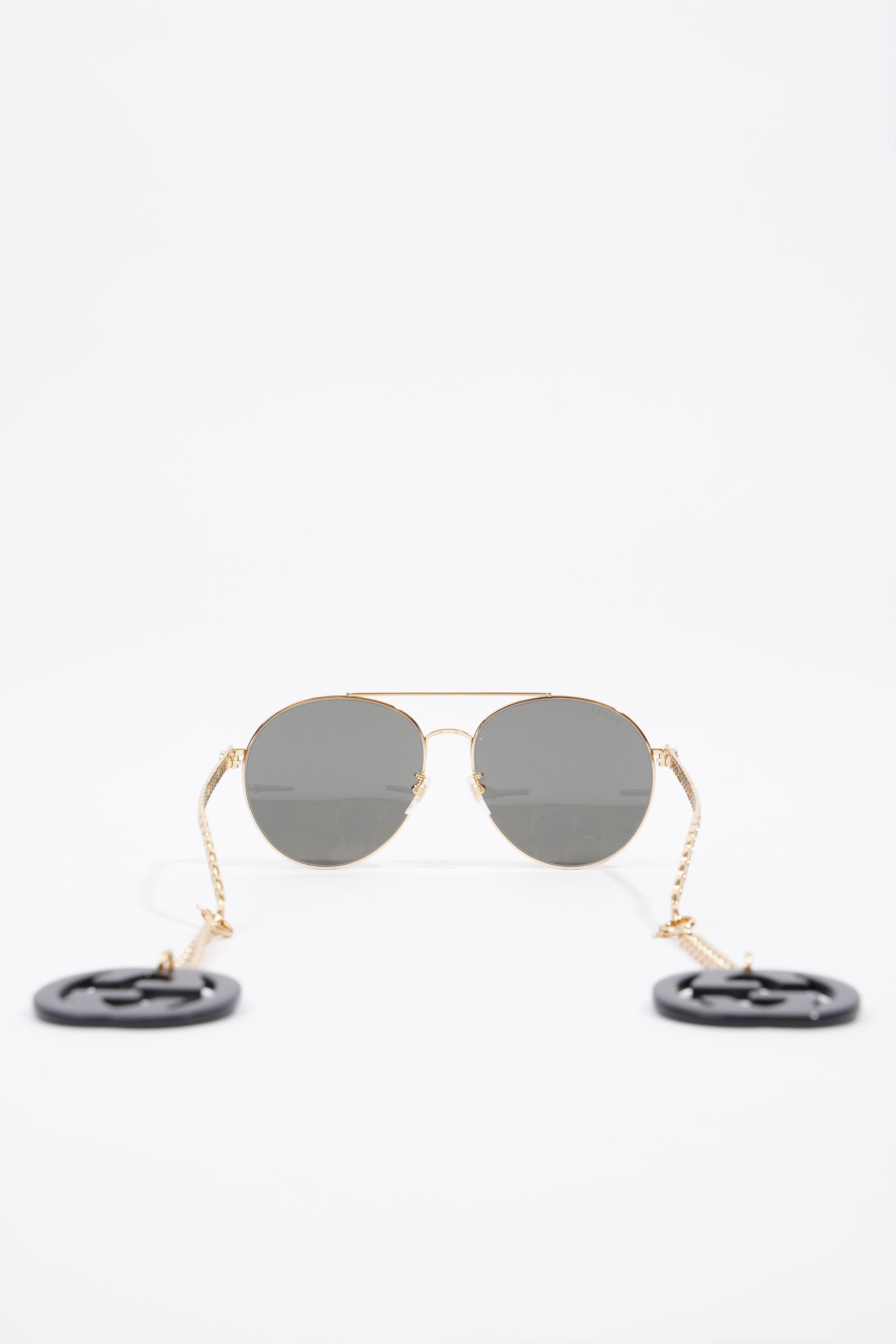 Gucci GG0725S Sunglasses Gold Base Metal 135