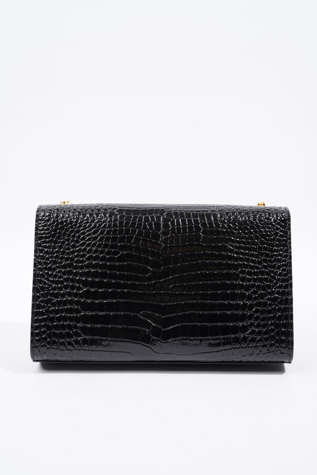Saint Laurent Kate Tassel Bag Black Embossed Leather Medium