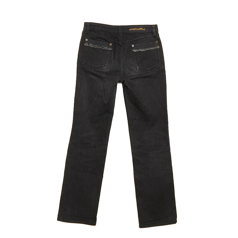 Louis Vuitton Louis Vuitton Denim Pants Cotton/Polyurethane Black