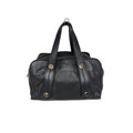 Chanel Black Grained Calfskin Bolt Bowler Bag