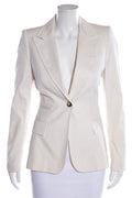 Gucci Ivory Pinstripe Blazer SZ 40
