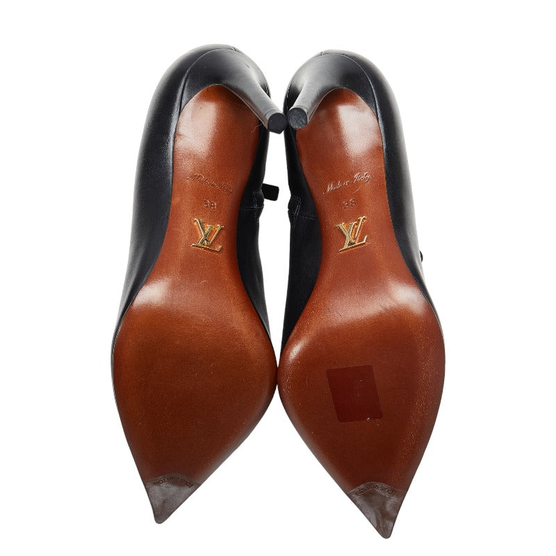 Louis Vuitton Zippoint PinHill Short Boots MA0134 Black Gold Leather Suit  Louis Vuitton