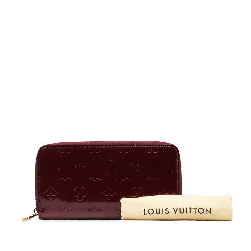 Louis Vuitton Monogram Verney Zippie Wallet Long Wallet M93575 Violet Wine Red Patent Leather  Louis Vuitton
