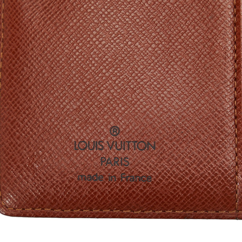 Louis Vuitton Monogram Agenda PM Handbook Cover R20005 Brown PVC Leather Lady Louis Vuitton
