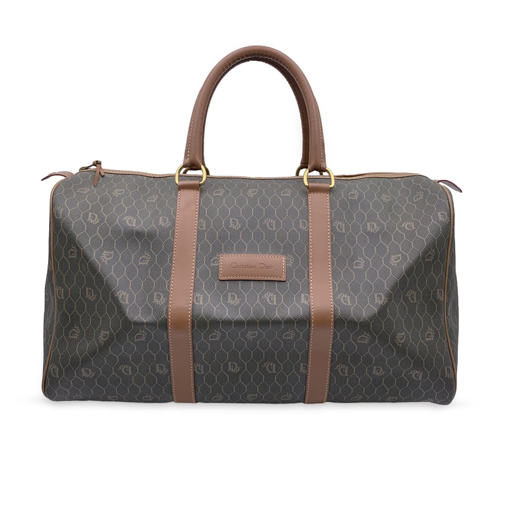 CHRISTIAN DIOR Vintage Monogram Duffle Travel Unisex Bag Handbag