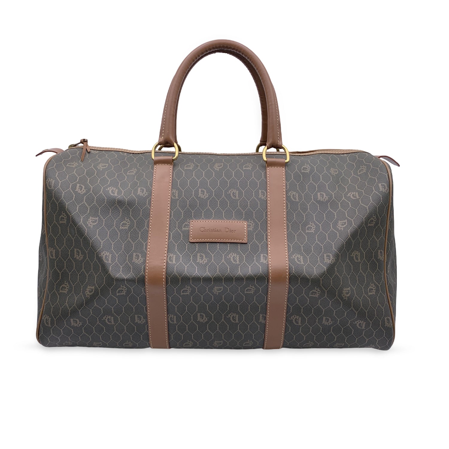 CHRISTIAN DIOR Vintage Monogram Duffle Travel Unisex Bag Handbag
