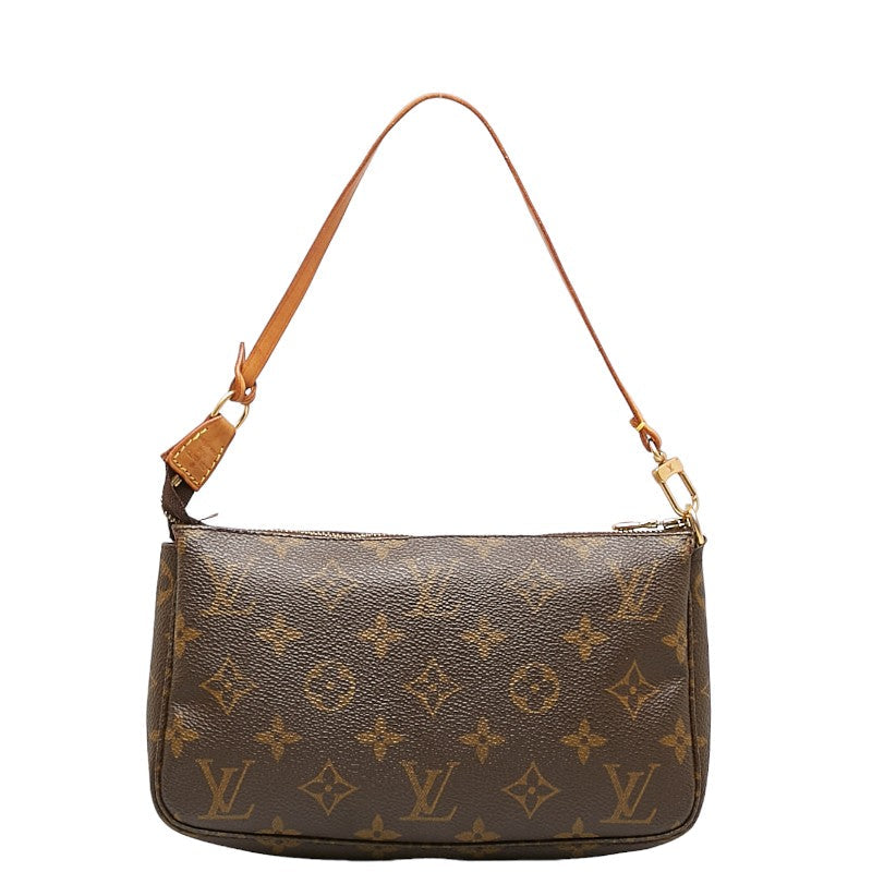 Louis Vuitton Monogram  Accessory Shoulder Bag Accessory Pocket M51980 Brown PVC Leather Ladies Louis Vuitton