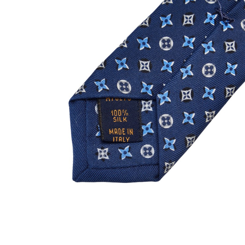 Louis Vuitton Monogram Cravat Cravat M76278 Blue Silk Men's Louis Vuitton