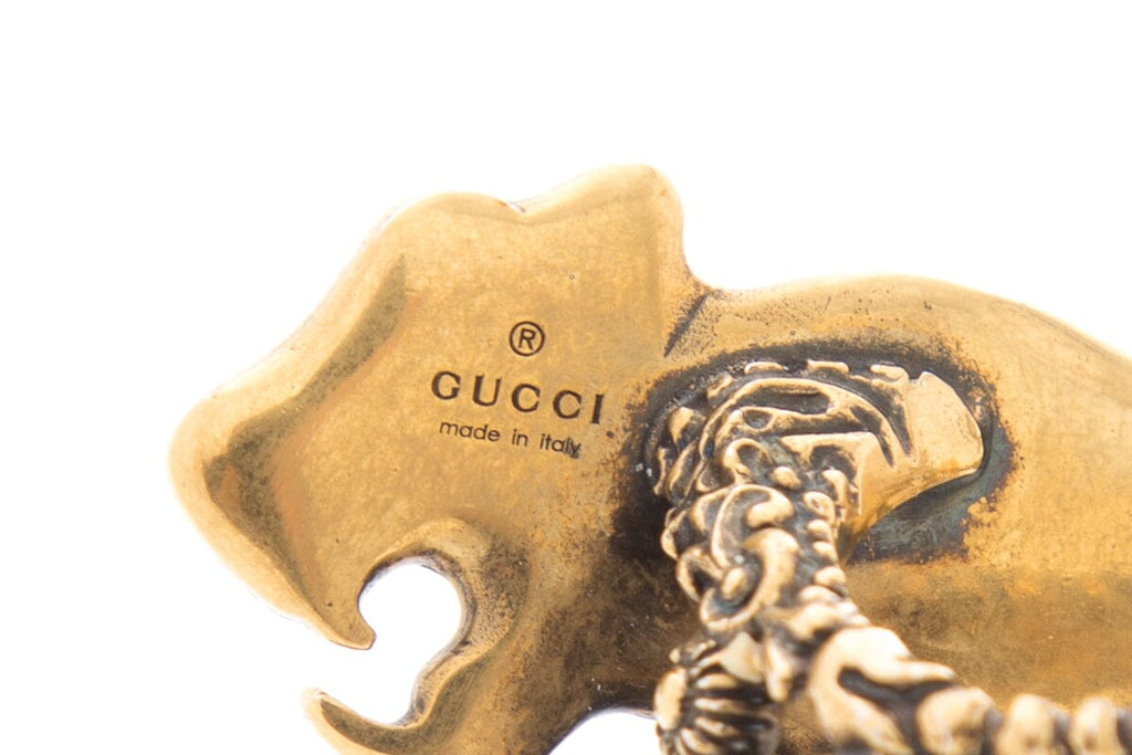 Gucci Multicolor Rhinestone Jaguar Ring SZ M