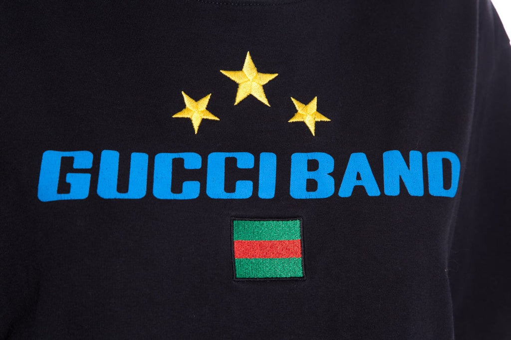 Gucci Navy Band T-Shirt SZ S