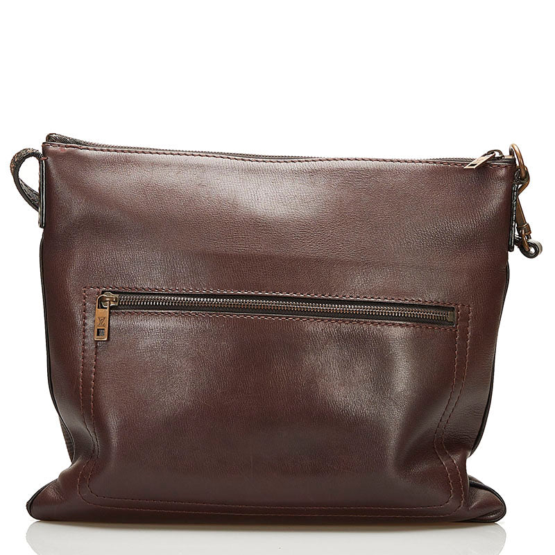 Louis Vuitton Utah Sacca M92073 Coffee Brown Leather Men Louis Vuitton
