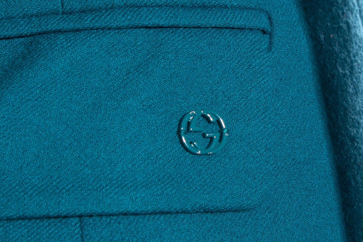 Gucci Teal Wool Blazer SZ 42