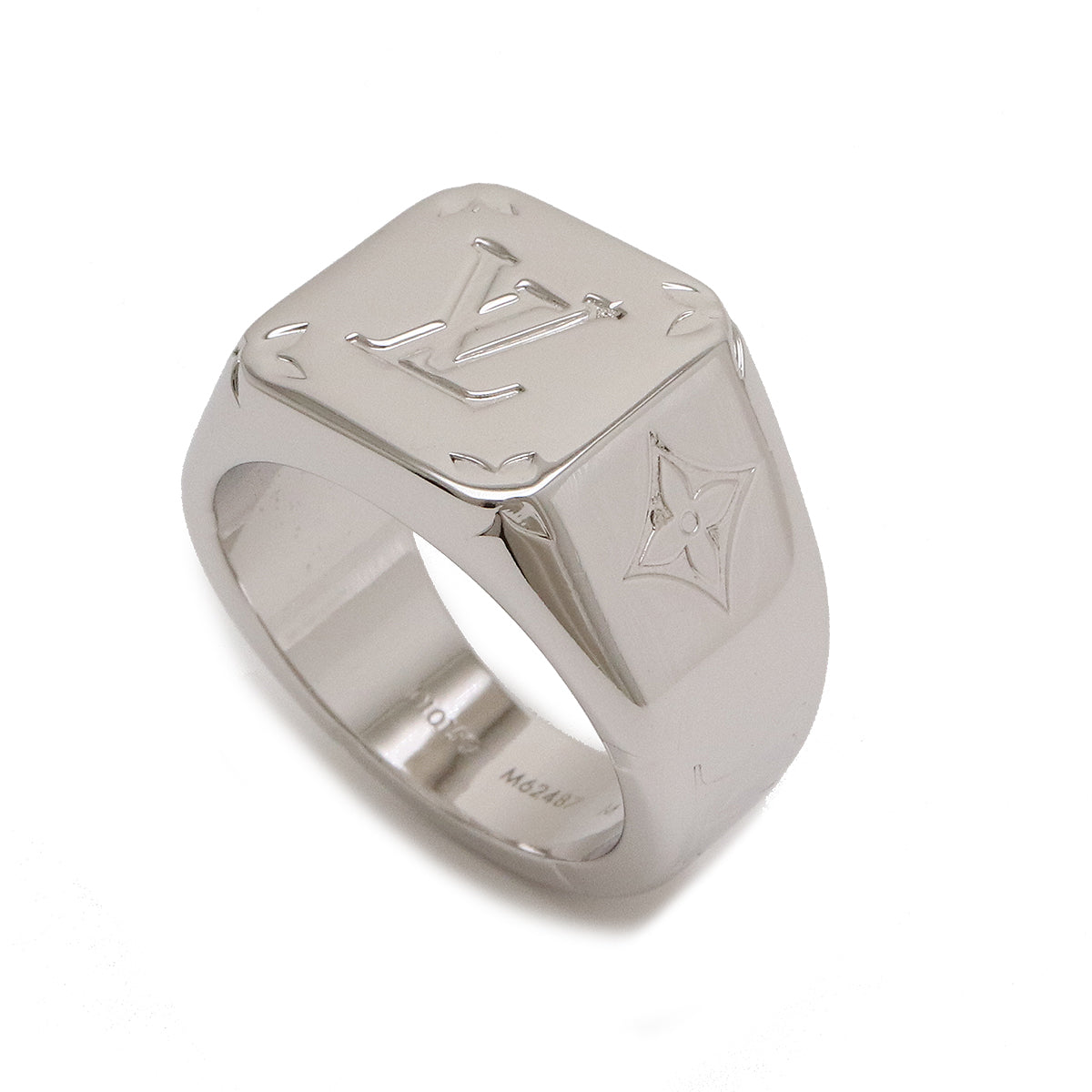 Louis Vuitton Monogram Ring M Size #19 No. 19 Silver Colour M62487
