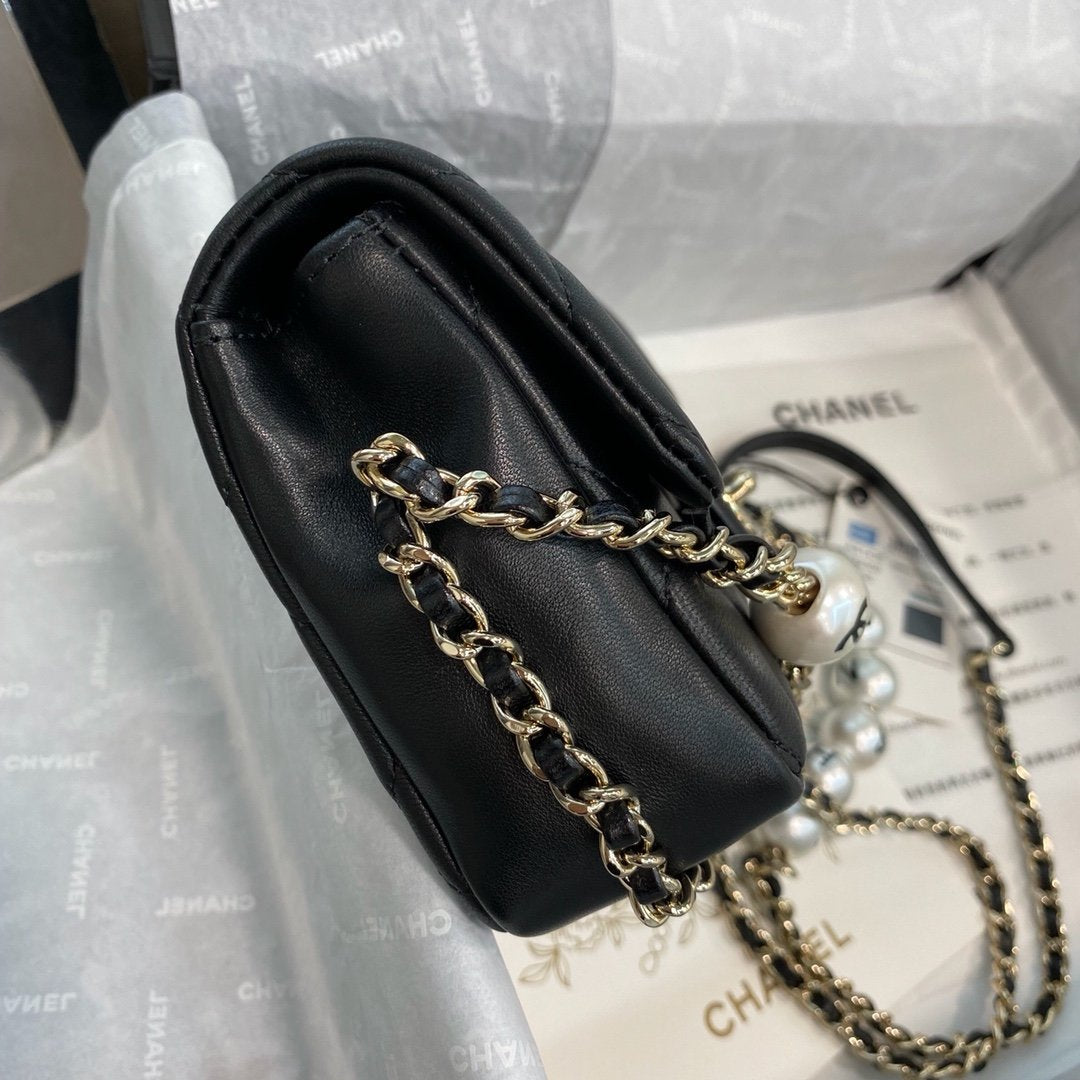 Chanel Mini Flap Bag Black Lambskin