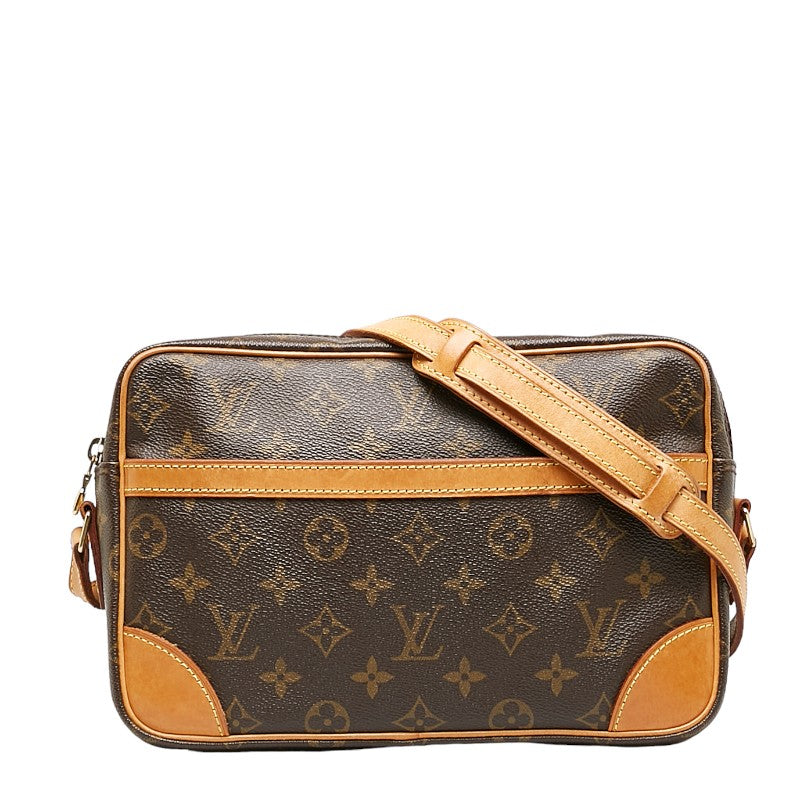 Louis Vuitton Monogram Trocadero 27 Slipper Shoulder Bag M51274 Brown PVC Leather  Louis Vuitton