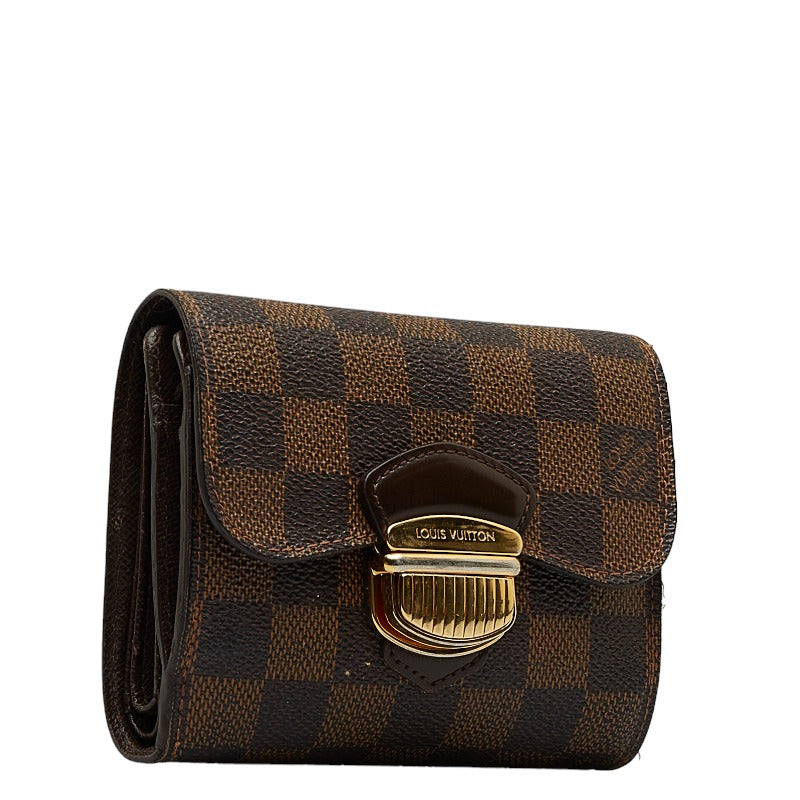 Louis Vuitton Louis Vuitton Damiere N60034 Three Folded Wallet PVC/Leather Brown