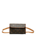Louis Vuitton Monogram Poschet Florentine Body Bag West Bag M51855 Brown PVC Leather  Louis Vuitton