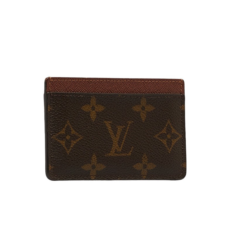 Louis Vuitton Monogram M61733 Card Case PVC/Leather Brown