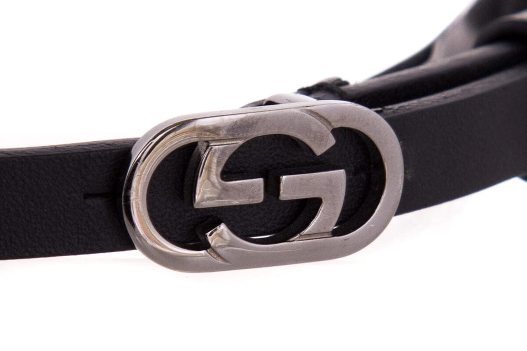 Gucci Skinny Black Belt SZ 70/28