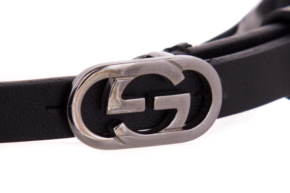Gucci Skinny Black Belt SZ 70/28