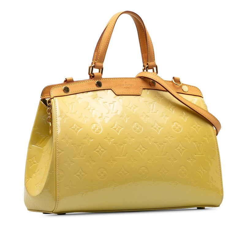 Louis Vuitton Monograms Verney M90108 Handbag Patent Leather Citrine Yellow  Citrus