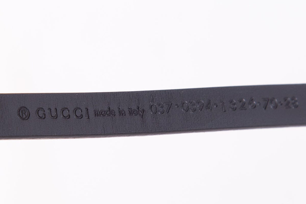 Gucci Skinny Black Belt SZ 70/28