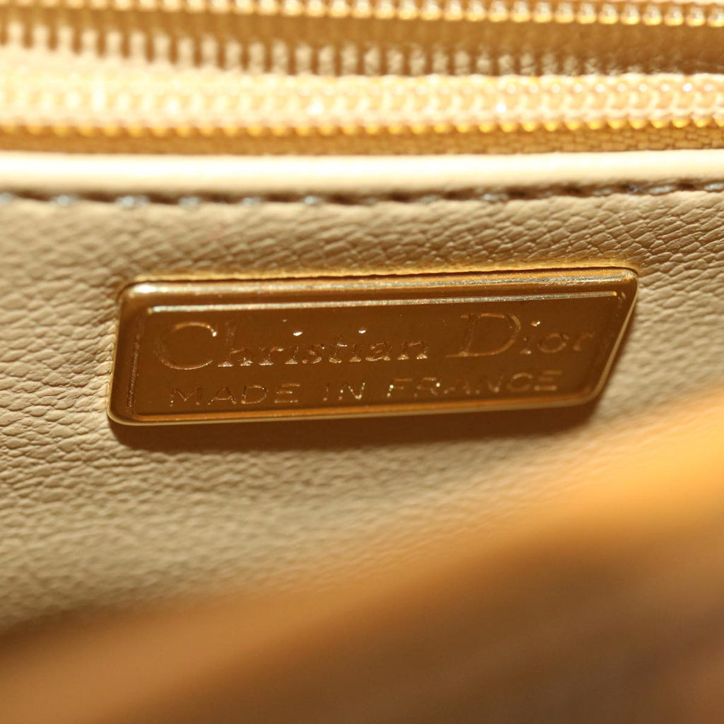 CHRISTIAN DIOR Hand Bag Leather 2way Brown Auth am3766
