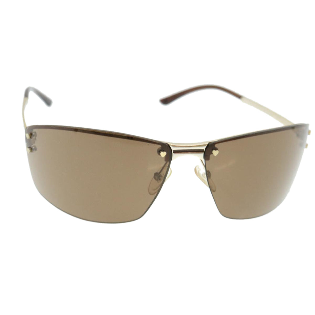 CHRISTIAN DIOR Sunglasses Brown Auth am4062