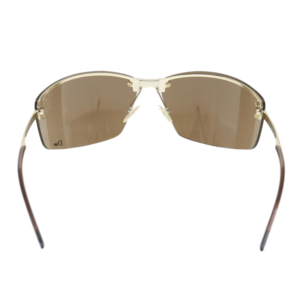 CHRISTIAN DIOR Sunglasses Brown Auth am4062