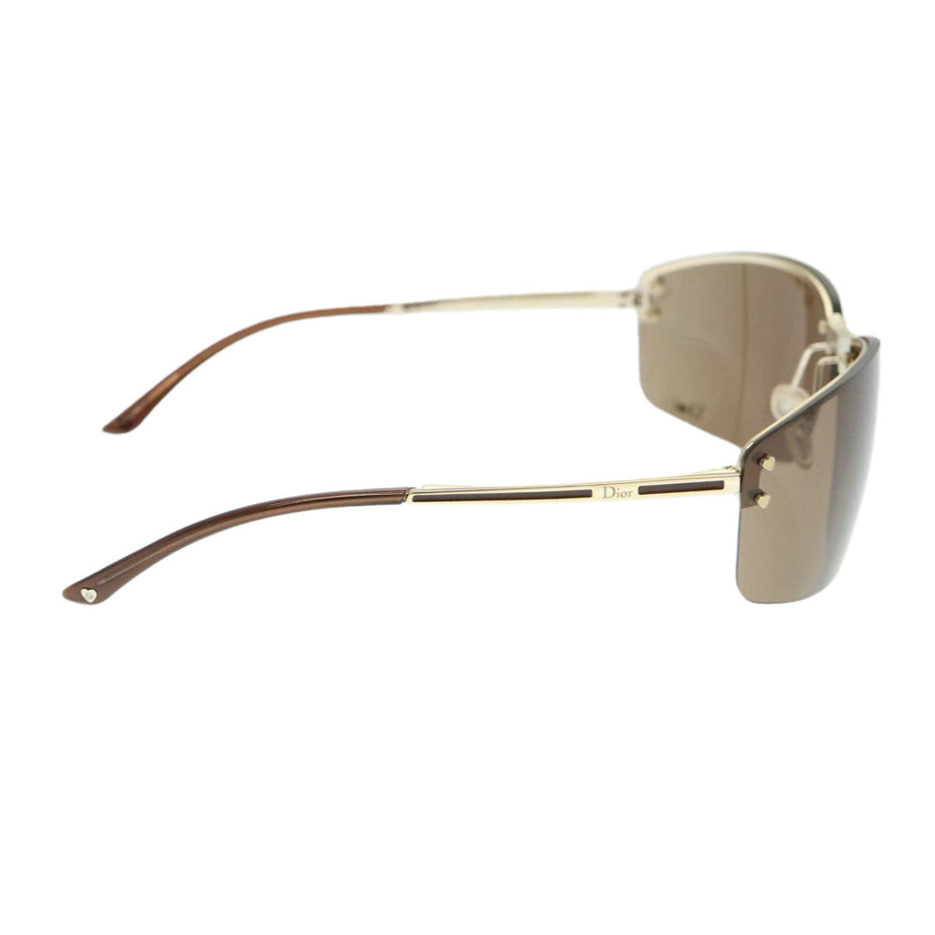 CHRISTIAN DIOR Sunglasses Brown Auth am4062