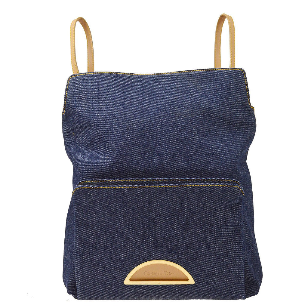 Christian Dior 2000 Maris Pearl Backpack Indigo Denim ao29374