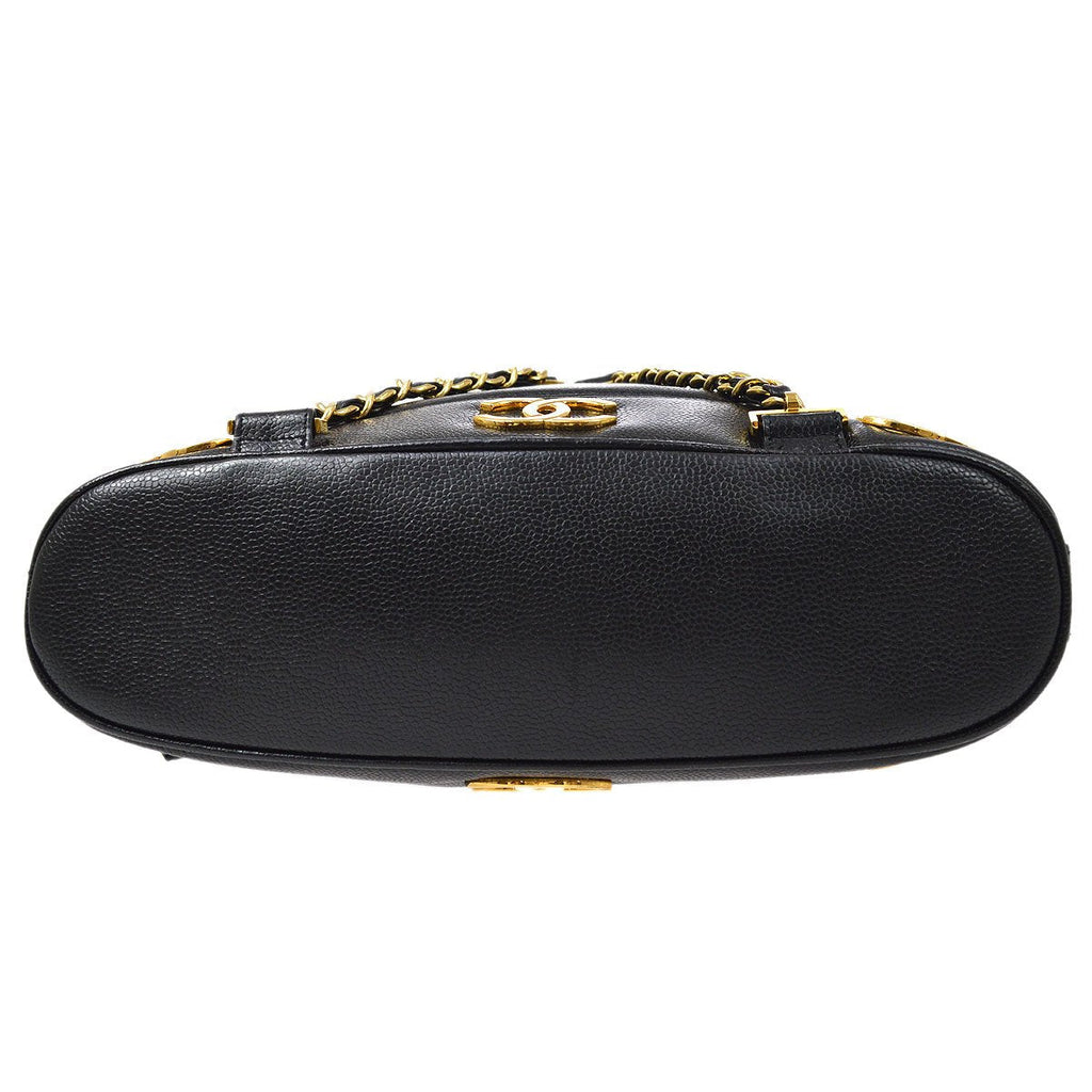 CHANEL vintage Triple CC Backpack Black Caviar