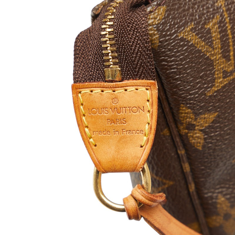 Louis Vuitton Monogram  Accessory Shoulder Bag Accessory Pocket M51980 Brown PVC Leather Ladies Louis Vuitton