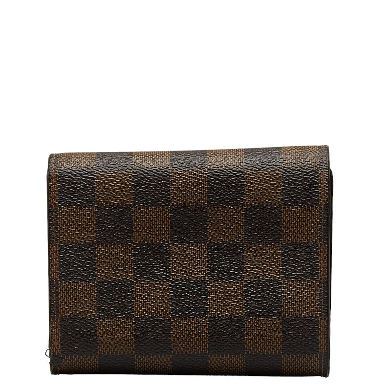Louis Vuitton Louis Vuitton Damiere N60034 Three Folded Wallet PVC/Leather Brown