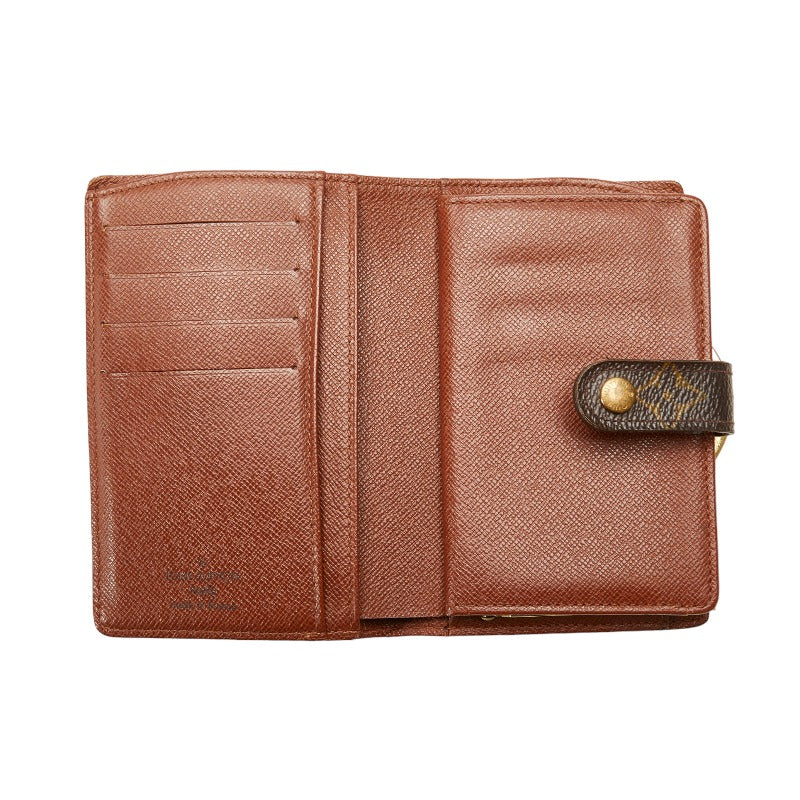 Louis Vuitton Monogram M61674 Double Folded Wallet PVC/Leather Brown
