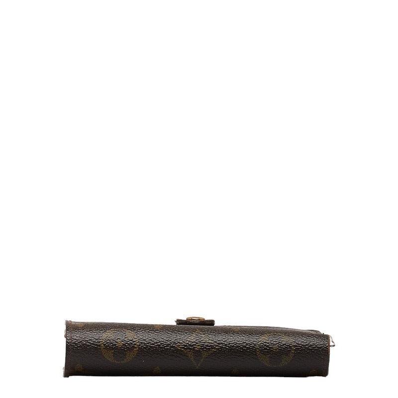 Louis Vuitton Monogram M61674 Double Folded Wallet PVC/Leather Brown