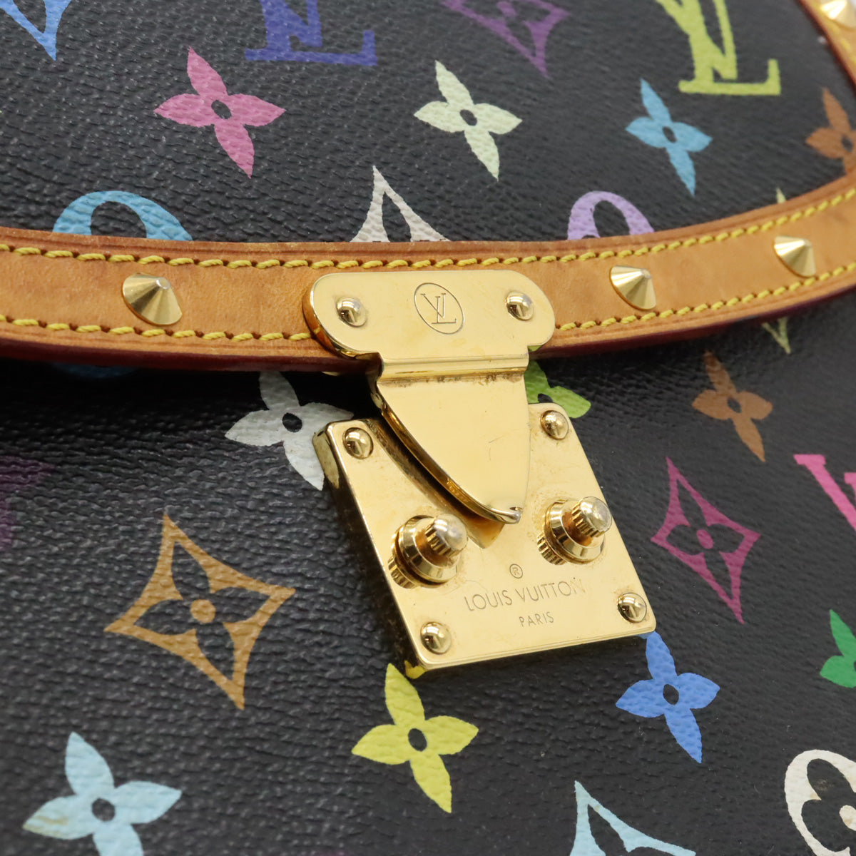 Louis Vuitton Monogram Multicolor Soloney Shoulder Bag Noir Black M92639