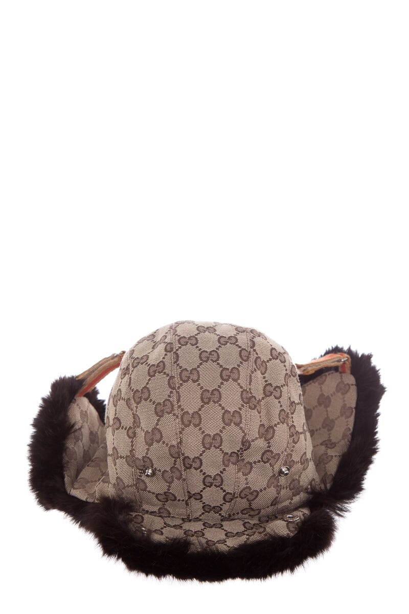 Gucci Vintage GG Fur Lined Hat