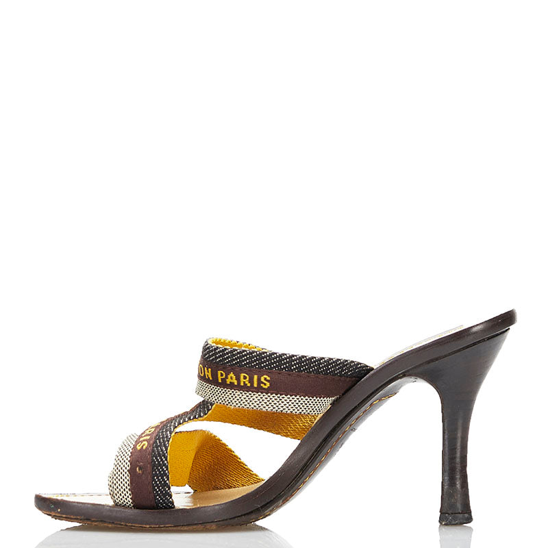 Louis Vuitton Louis Vuitton Sandals Leather/Candy Black Brown Ladies