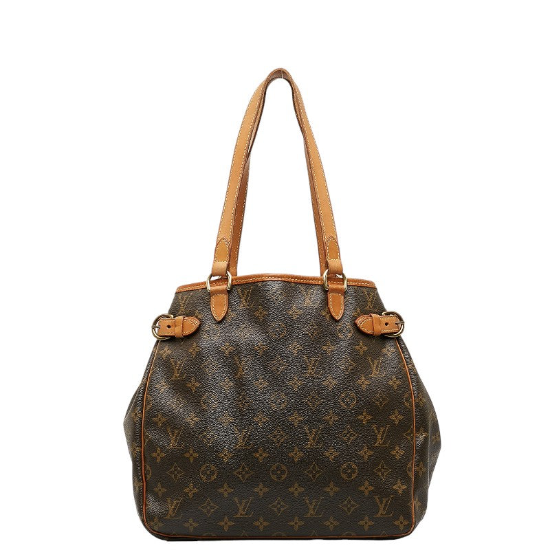 Louis Vuitton Monogram Batignol Vertical Shoulder Bag M51153 Brown PVC Leather Lady Louis Vuitton