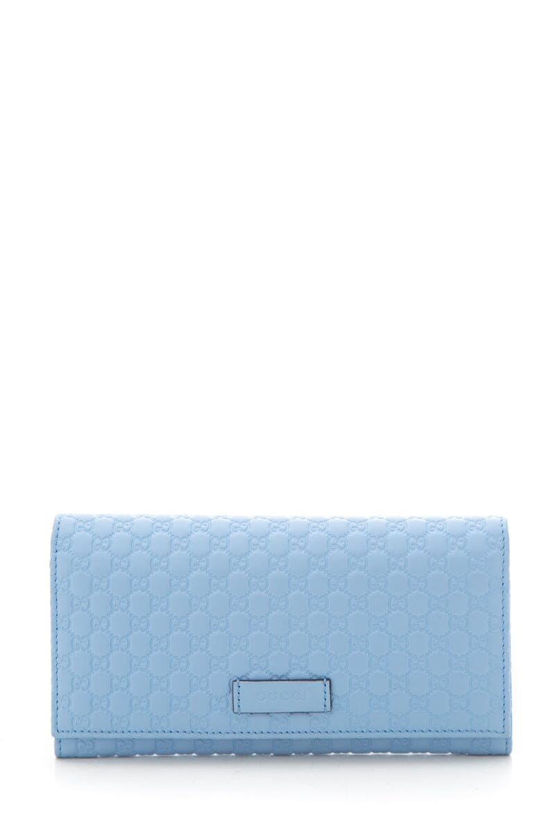 Gucci Blue Microguccissima Continental Wallet