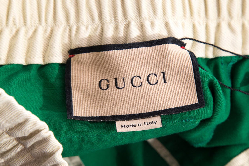 Gucci Green Canvas Jogger Pants SZ 46