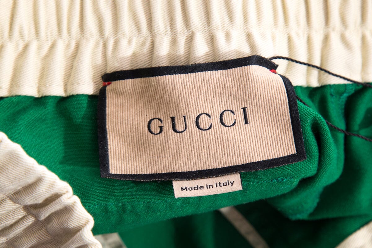 Gucci Green Canvas Jogger Pants SZ 46