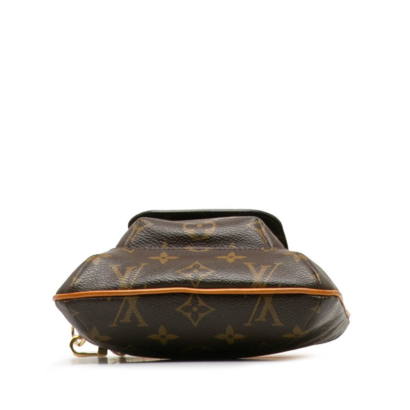 Louis Vuitton Partition Pouch Wristlet Bag Monogram M51901 Brown