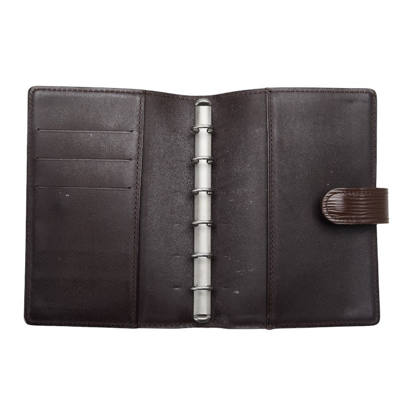 Louis Vuitton Epic Agenda PM Handbook Cover Book Cover R2005D Mokka Brown Leather Ladies Louis Vuitton
